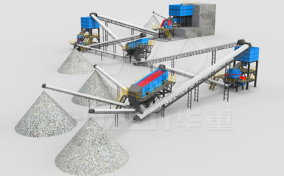 大華重工破碎機-高鐵用砂石骨料生產(chǎn)線工藝示意圖