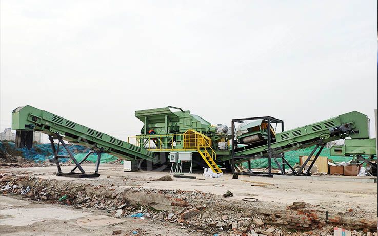 建筑垃圾破碎現(xiàn)場