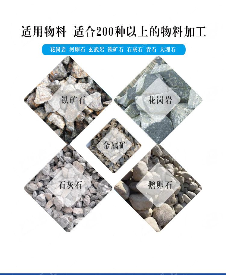 立式?jīng)_擊破碎機(jī)適用物料